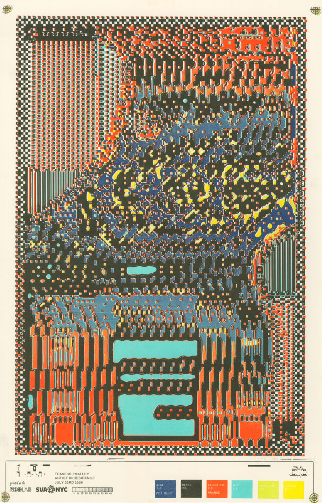 Abstracted pixels that create weaving like images.